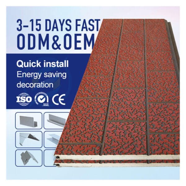 Metal Roof Sandwich Panels 1 Worker, 500 Sqft/Day