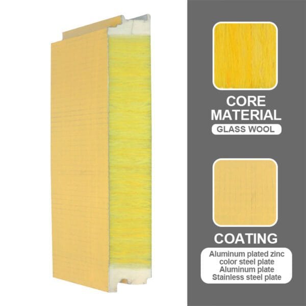 Glass fiber rock wool wall panels